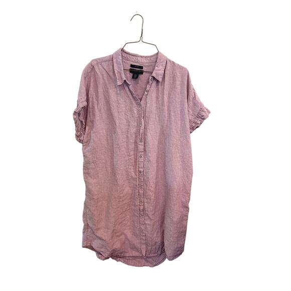 Womens 1X Tahari 100% Linen Purple Tunic EUC - Picture 1 of 3